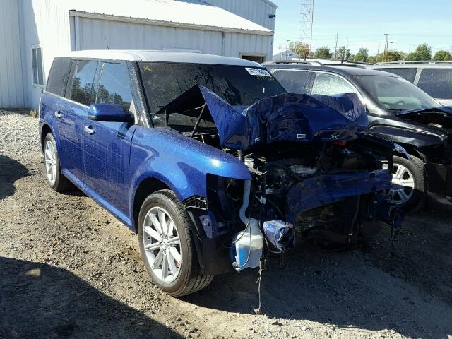 2FMGK5D82EBD06303 - 2014 FORD FLEX LIMIT BLUE photo 1