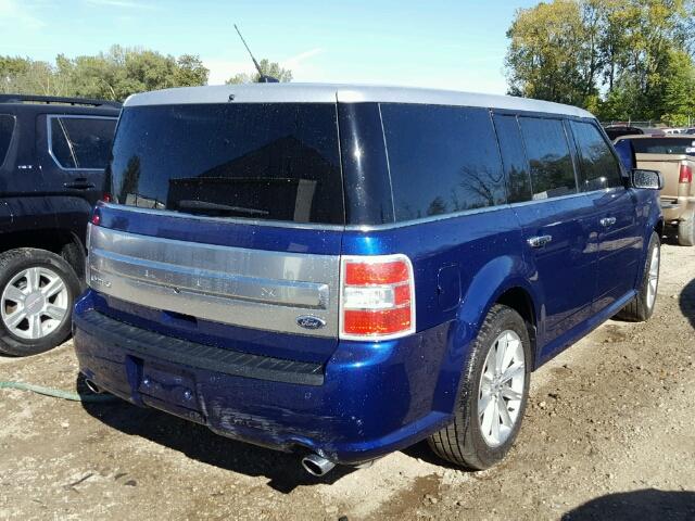 2FMGK5D82EBD06303 - 2014 FORD FLEX LIMIT BLUE photo 4