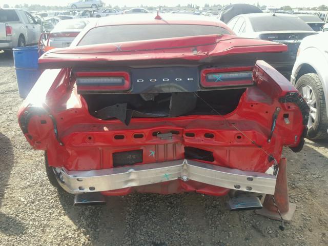 2C3CDZAT0FH855529 - 2015 DODGE CHALLENGER RED photo 9