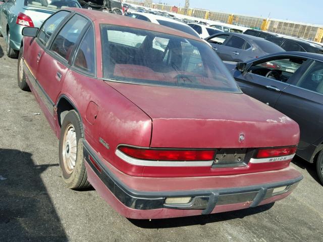 2G4WD54LXM1814341 - 1991 BUICK REGAL RED photo 3