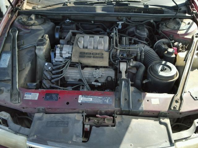 2G4WD54LXM1814341 - 1991 BUICK REGAL RED photo 7