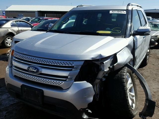 1FM5K8F82DGB99623 - 2013 FORD EXPLORER L SILVER photo 2