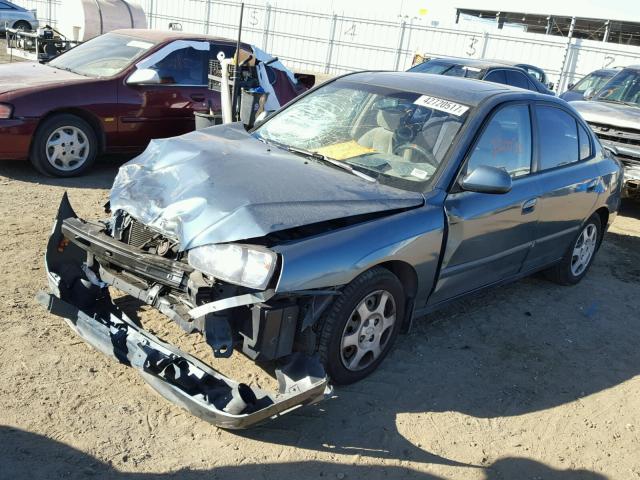 KMHDN45D72U436843 - 2002 HYUNDAI ELANTRA GL GREEN photo 2