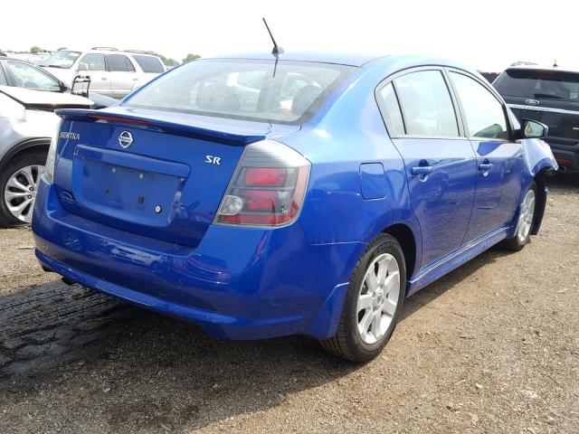 3N1AB6AP6BL673638 - 2011 NISSAN SENTRA 2.0 BLUE photo 4