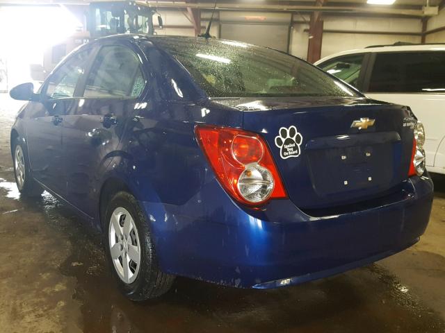 1G1JA5SH2E4135099 - 2014 CHEVROLET SONIC LS BLUE photo 3