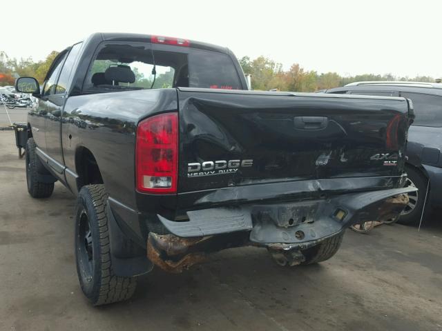 3D7KU28D64G161086 - 2004 DODGE RAM 2500 S BLACK photo 3