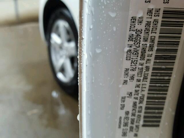 3D4GG57VX9T152170 - 2009 DODGE JOURNEY WHITE photo 10