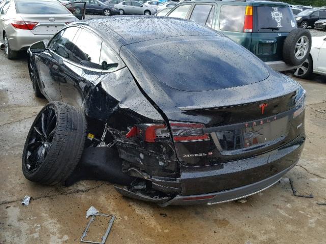 5YJSA1H16EFP40718 - 2014 TESLA MODEL S BLACK photo 3