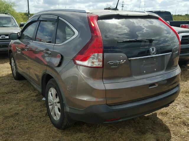 5J6RM3H72CL043525 - 2012 HONDA CR-V EXL GRAY photo 3