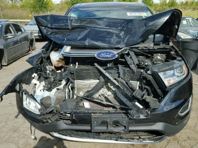 2FMTK3J83FBB25901 - 2015 FORD EDGE BLACK photo 7