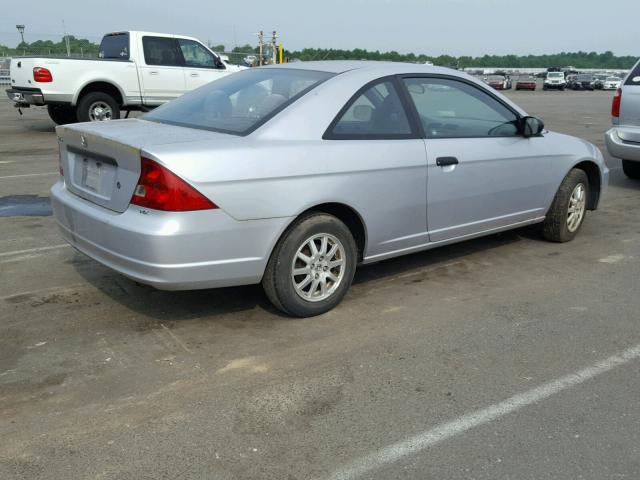 1HGEM22733L080432 - 2003 HONDA CIVIC HX GRAY photo 4