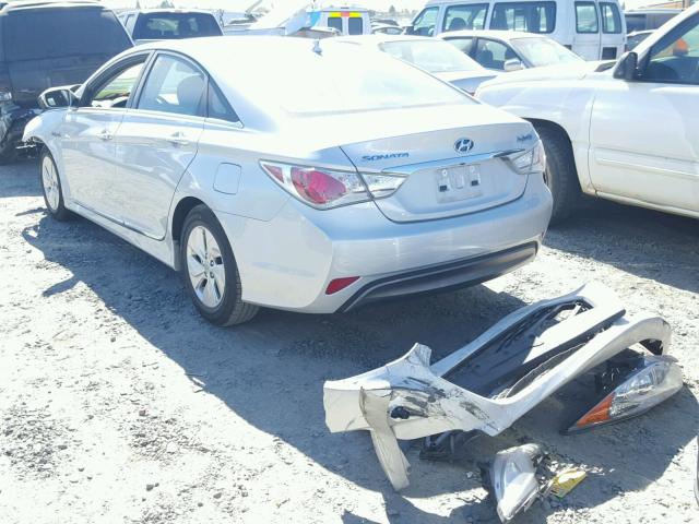 KMHEC4A48FA133660 - 2015 HYUNDAI SONATA HYB SILVER photo 3