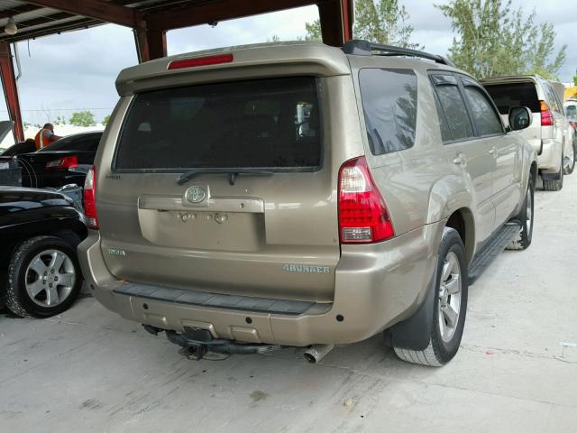 JTEBT17R468029517 - 2006 TOYOTA 4RUNNER TAN photo 4