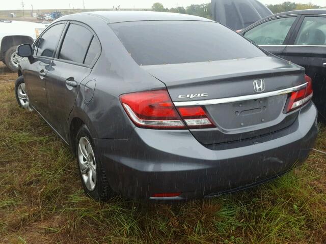 2HGFB2F55DH565592 - 2013 HONDA CIVIC LX GRAY photo 3