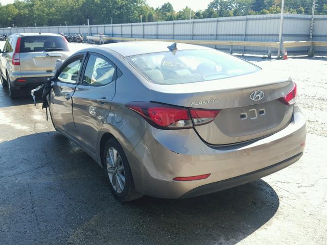 5NPDH4AE4FH571577 - 2015 HYUNDAI ELANTRA SE TAN photo 3