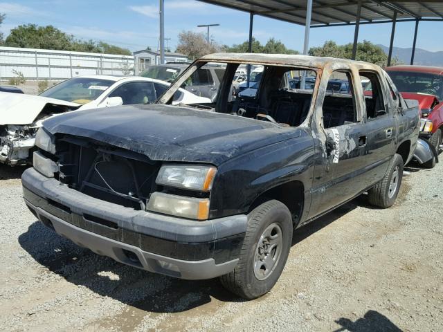 3GNEC12T44G248139 - 2004 CHEVROLET AVALANCHE BLACK photo 2