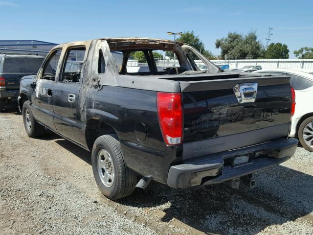 3GNEC12T44G248139 - 2004 CHEVROLET AVALANCHE BLACK photo 3