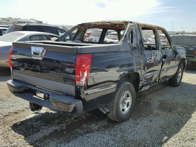 3GNEC12T44G248139 - 2004 CHEVROLET AVALANCHE BLACK photo 4