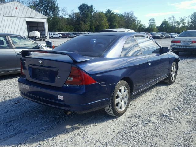 1HGEM22083L007589 - 2003 HONDA CIVIC EX BLUE photo 4