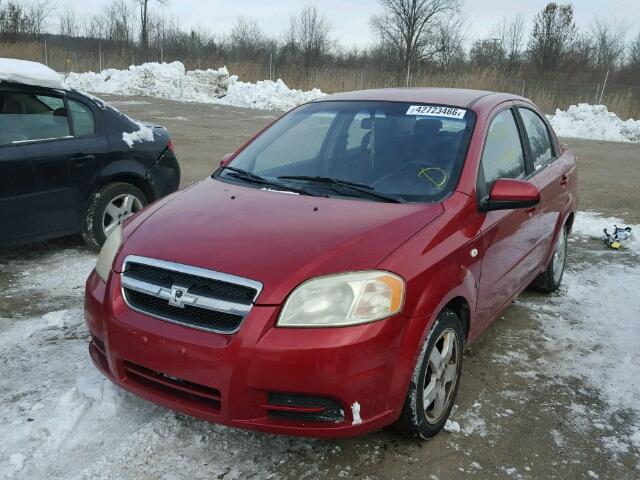 KL1TG56637B135321 - 2007 CHEVROLET AVEO LT MAROON photo 2