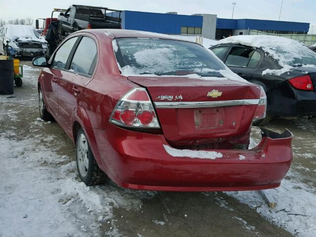 KL1TG56637B135321 - 2007 CHEVROLET AVEO LT MAROON photo 3