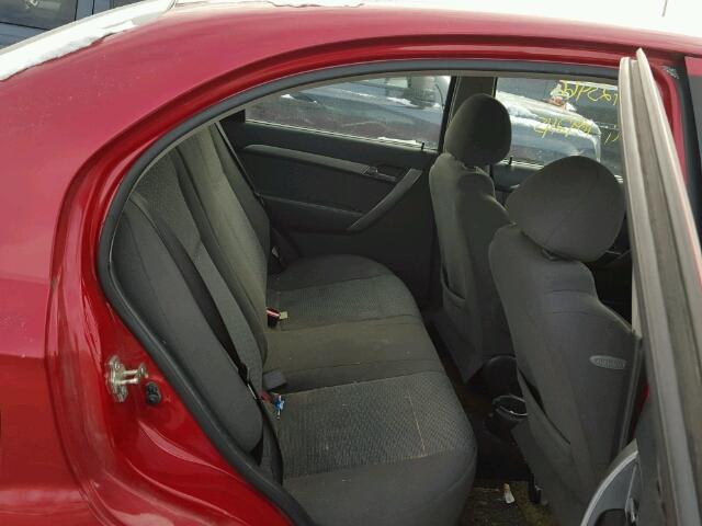 KL1TG56637B135321 - 2007 CHEVROLET AVEO LT MAROON photo 6