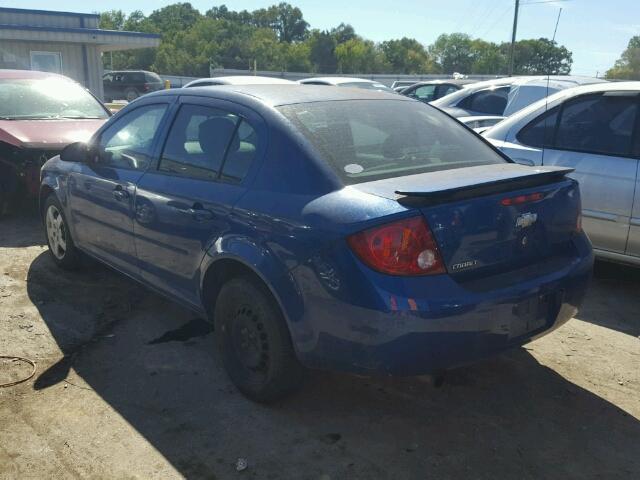 1G1AK52F757520975 - 2005 CHEVROLET COBALT BLUE photo 3