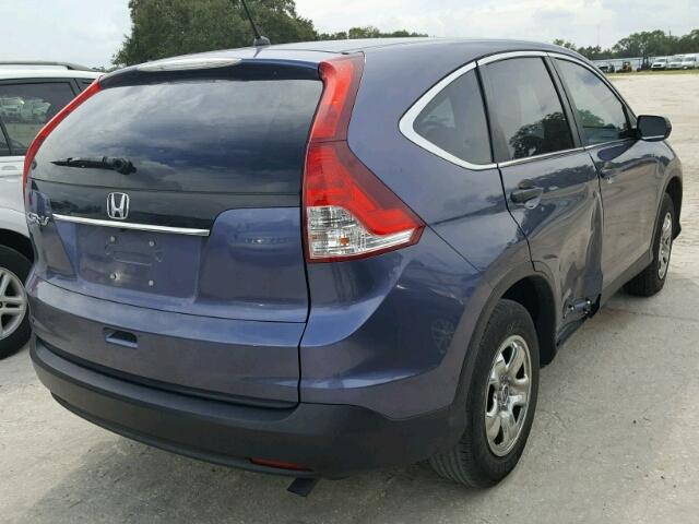 2HKRM3H31DH504416 - 2013 HONDA CR-V LX BLUE photo 4