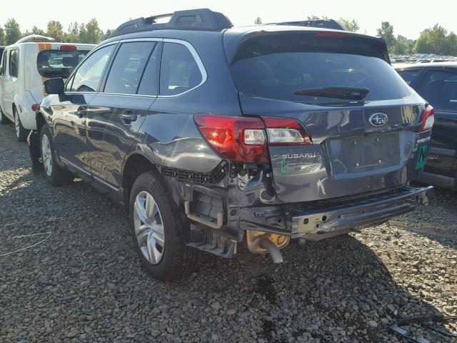 4S4BSCAC9H3252526 - 2017 SUBARU OUTBACK 2. GRAY photo 3