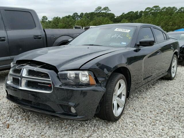 2C3CDXHG4DH535575 - 2013 DODGE CHARGER BLACK photo 2