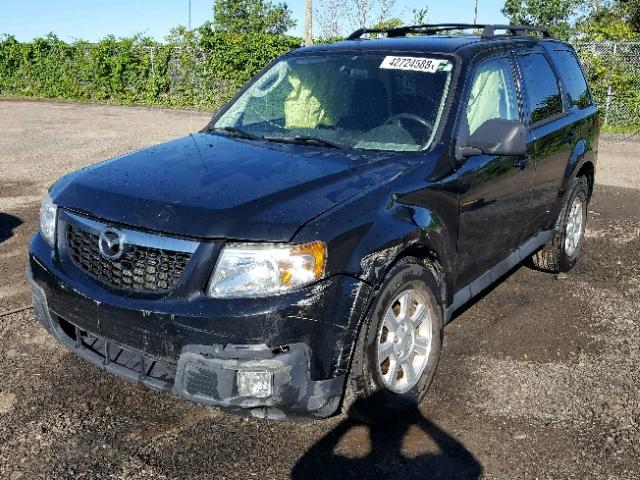 4F2CY9GG8AKM00777 - 2010 MAZDA TRIBUTE S BLACK photo 2