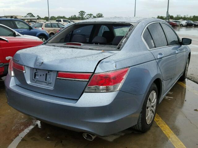 1HGCP2F33BA047320 - 2011 HONDA ACCORD BLUE photo 4