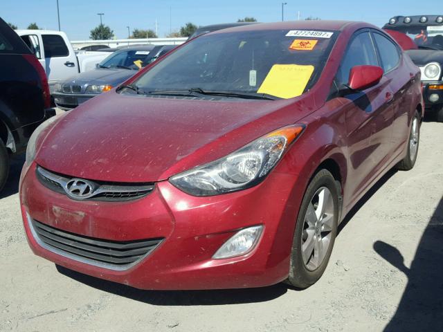 KMHDH4AE5CU178457 - 2012 HYUNDAI ELANTRA GL RED photo 2