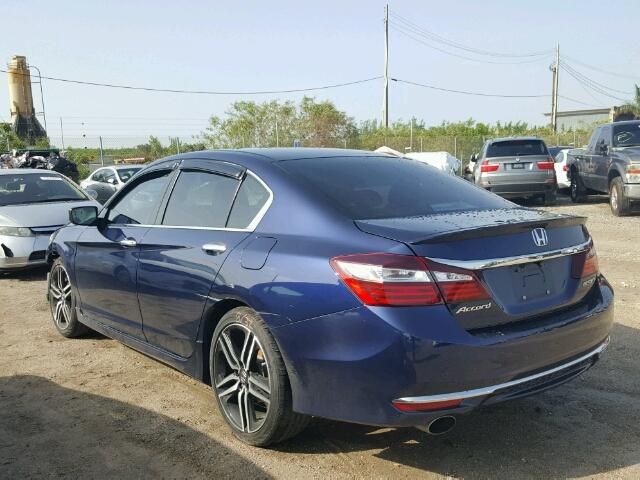 1HGCR2F57GA183579 - 2016 HONDA ACCORD SPO BLUE photo 3