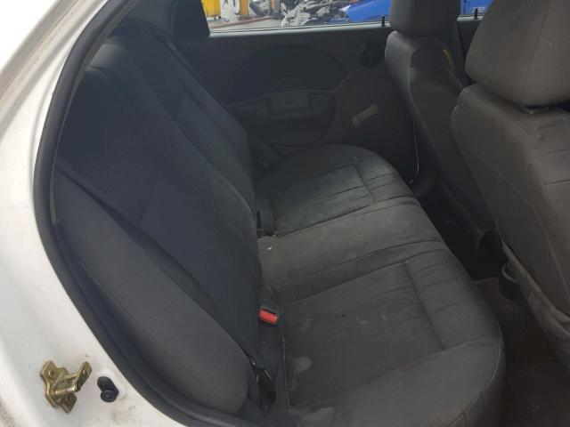 KL1TD56666B647422 - 2006 CHEVROLET AVEO BASE Biały zdjęcie 6
