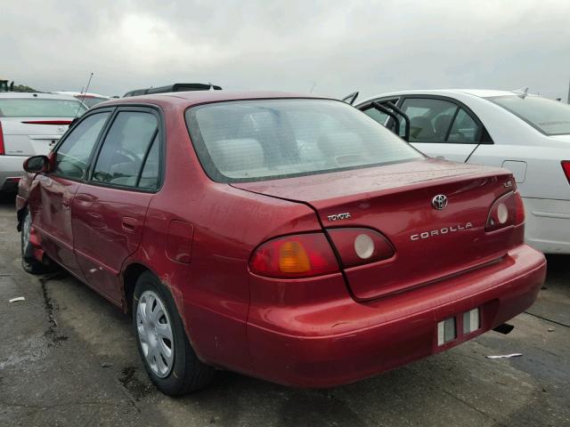 1NXBR12E11Z547815 - 2001 TOYOTA COROLLA MAROON photo 3