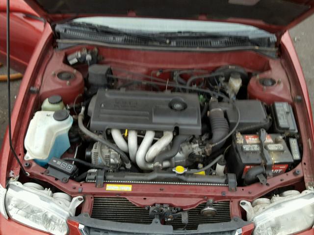 1NXBR12E11Z547815 - 2001 TOYOTA COROLLA MAROON photo 7