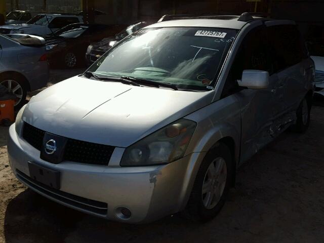 5N1BV28U45N131189 - 2005 NISSAN QUEST S SILVER photo 2