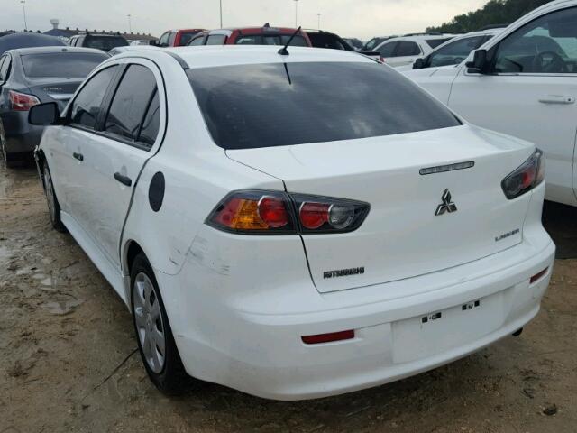 JA32U2FU2DU019990 - 2013 MITSUBISHI LANCER WHITE photo 3