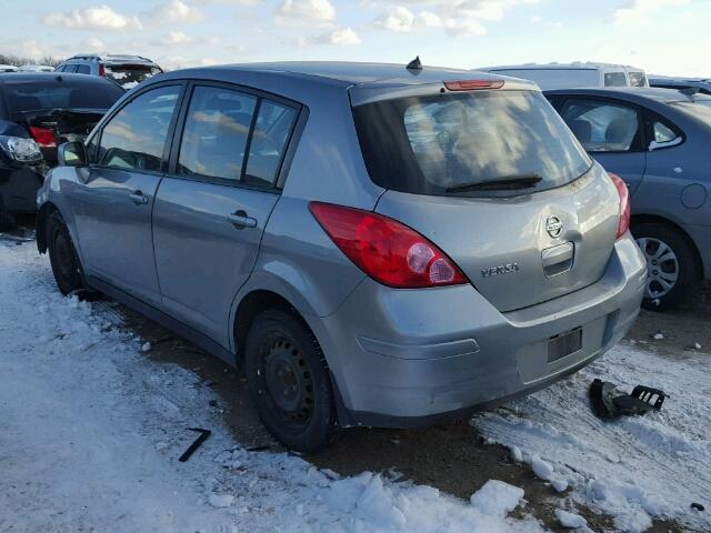 3N1BC13E59L365242 - 2009 NISSAN VERSA S GRAY photo 3