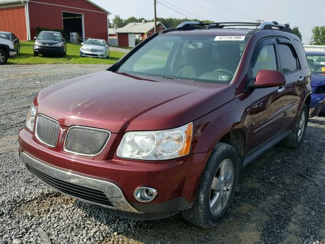 2CKDL43F086036492 - 2008 PONTIAC TORRENT MAROON photo 2