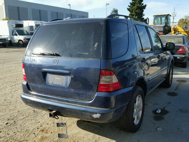 4JGAB72E31A224967 - 2001 MERCEDES-BENZ ML BLUE photo 4