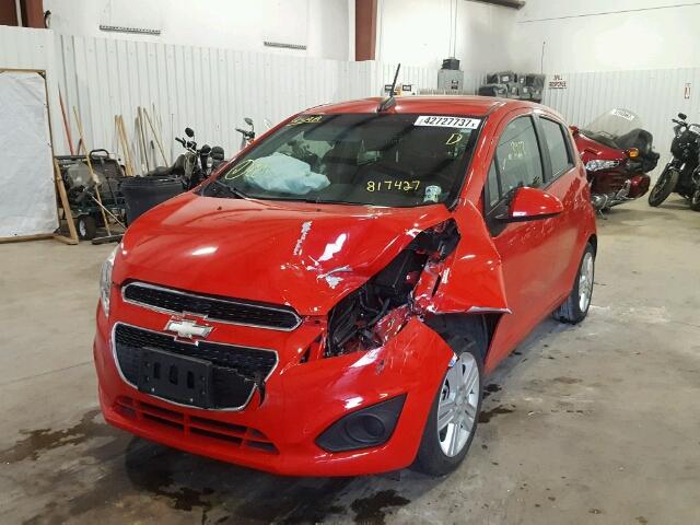 KL8CB6S92FC817427 - 2015 CHEVROLET SPARK LS RED photo 2