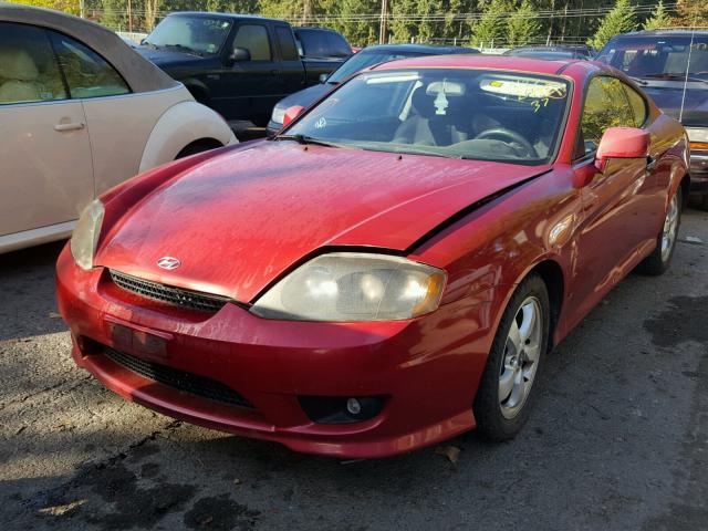 KMHHM65D96U216223 - 2006 HYUNDAI TIBURON GS RED photo 2