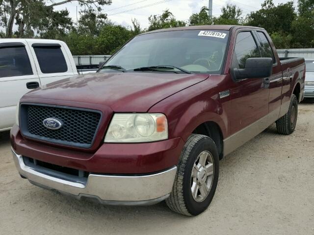 1FTRX12W54NA83881 - 2004 FORD F150 BURGUNDY photo 2