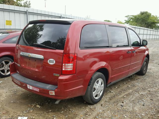 2A8HR44H68R748794 - 2008 CHRYSLER TOWN & CNT BURGUNDY photo 4