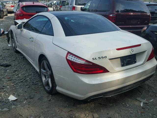 WDDJK7DA4EF026010 - 2014 MERCEDES-BENZ SL 550 WHITE photo 3