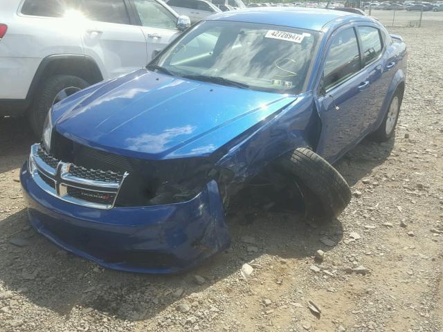 1C3CDZAB6DN544859 - 2013 DODGE AVENGER SE BLUE photo 2