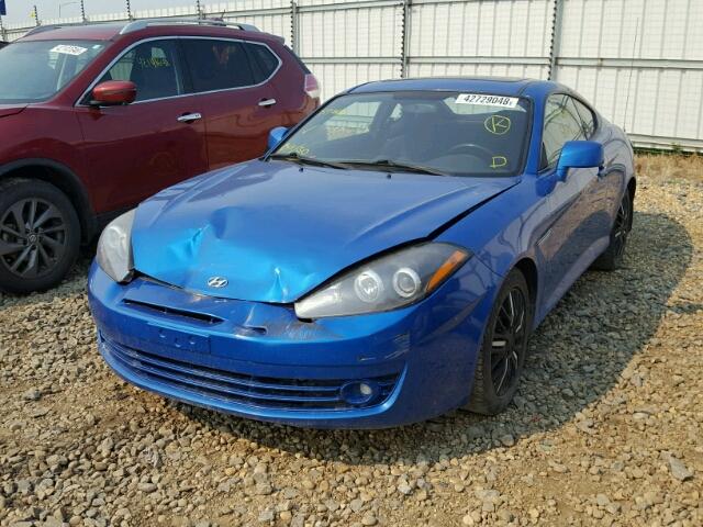 KMHHM65D98U278935 - 2008 HYUNDAI TIBURON GS BLUE photo 2