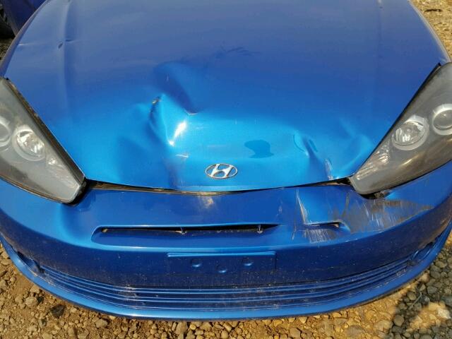 KMHHM65D98U278935 - 2008 HYUNDAI TIBURON GS BLUE photo 9